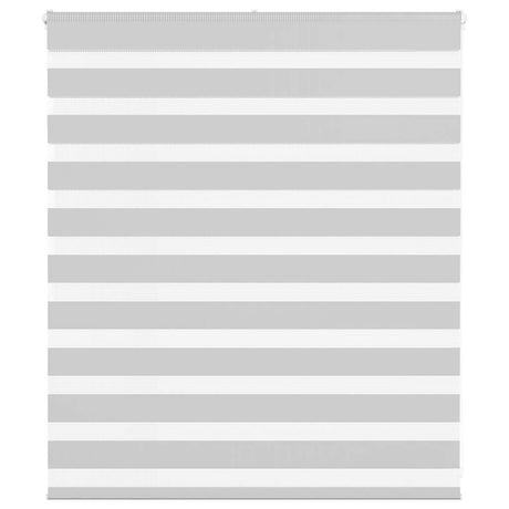 Vidaxl zebra rolgordijn 135x100 cm stofbreedte 130,9 cm lichtgrijs