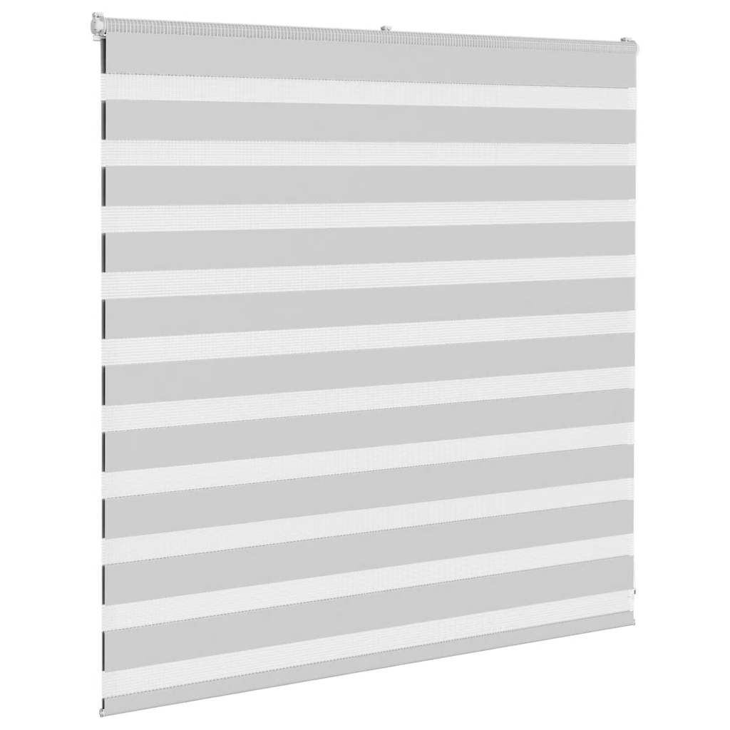 Vidaxl Zebra Roller Blind 140x100 cm Szerokość pyłu 135,9 cm jasnoszary