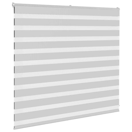 Vidaxl zebra rolgordijn 165x100 cm stofbreedte 160,9 cm lichtgrijs