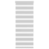 Vidaxl zebra rolgordijn 65x150 cm stofbreedte 60,9 cm lichtgrijs