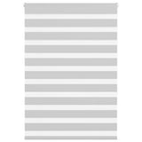 Vidaxl zebra rolgordijn 105x150 cm stofbreedte 100,9 cm lichtgrijs