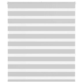 Vidaxl zebra rolgordijn 105x150 cm stofbreedte 100,9 cm lichtgrijs