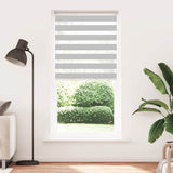 Vidaxl Zebra Roller Blind 105x200 cm Szerokość tkaniny 100,9 cm jasnoszary