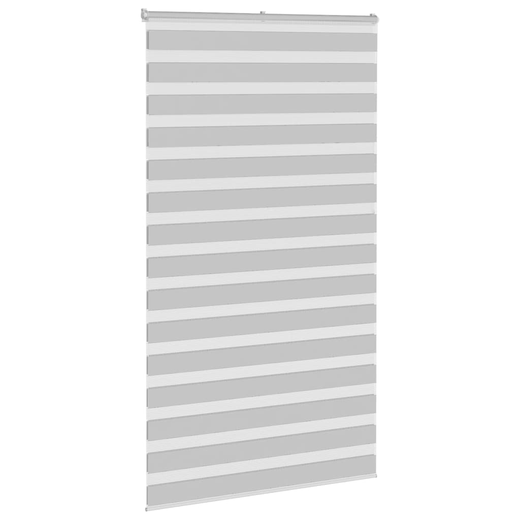 Vidaxl zebra rullo cieco 125x200 cm Larghezza tessuto 120,9 cm grigio chiaro