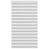 Vidaxl zebra rolgordijn 135x200 cm stofbreedte 130,9 cm lichtgrijs