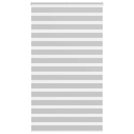 Vidaxl zebra rolgordijn 135x200 cm stofbreedte 130,9 cm lichtgrijs