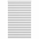 Vidaxl zebra rolgordijn 145x200 cm stofbreedte 140,9 cm lichtgrijs
