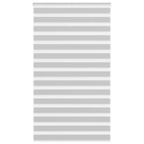 Vidaxl zebra rolgordijn 125x230 cm stofbreedte 120,9 cm lichtgrijs