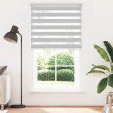 Vidaxl Zebra Roller Blind 125x230 cm Stoffbredde 120,9 cm lysegrå