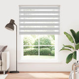 Vidaxl zebra rolgordijn 155x230 cm stofbreedte 150,9 cm lichtgrijs