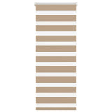 Vidaxl zebra blind 55x100 cm stofbreedte 50,9 cm polyester zandbruin