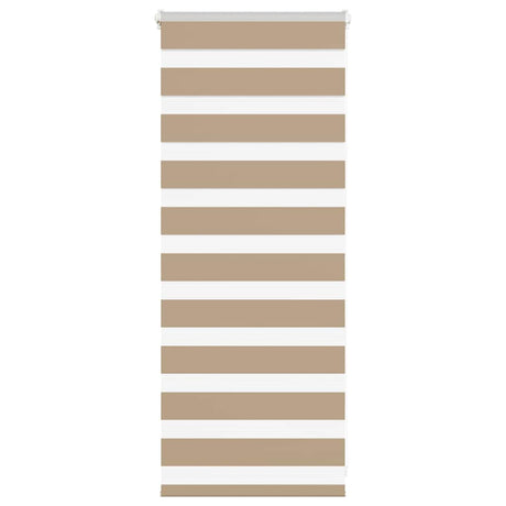 Vidaxl zebra blind 55x100 cm stofbreedte 50,9 cm polyester zandbruin