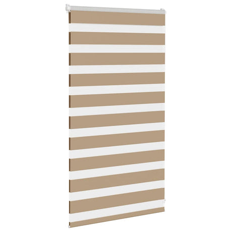 Vidaxl zebra blind 80x100 cm stofbreedte 75,9 cm polyester zandbruin