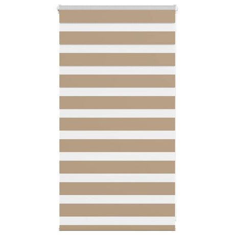 Vidaxl zebra blind 85x100 cm stofbreedte 80,9 cm polyester zandbruin