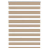 Vidaxl zebra blind 95x100 cm stofbreedte 90,9 cm polyester zandbruin
