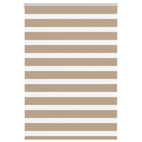 Vidaxl zebra blind 95x100 cm stofbreedte 90,9 cm polyester zandbruin