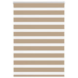 Vidaxl zebra blind 100x100 cm stofbreedte 95,9 cm polyester zandbruin