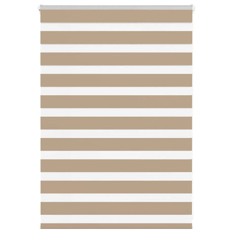 Vidaxl zebra blind 105x100 cm stofbreedte 100,9 cm polyester zandbruin