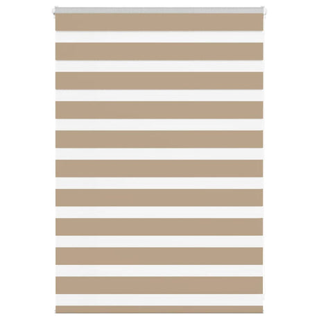 Vidaxl zebra blind 115x100 cm stofbreedte 110,9 cm polyester zandbruin