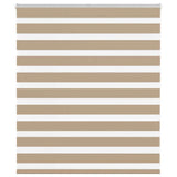 Vidaxl zebra blind 125x100 cm stofbreedte 120,9 cm polyester zandbruin