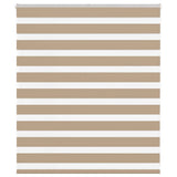 Vidaxl zebra blind 135x100 cm stofbreedte 130,9 cm polyester zandbruin