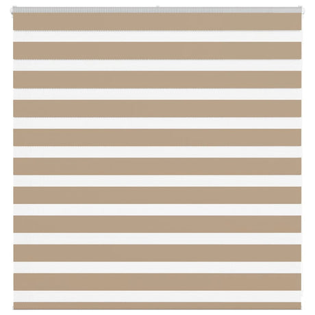 Vidaxl zebra blind 140x100 cm stofbreedte 135,9 cm polyester zandbruin