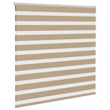 Vidaxl zebra blind 145x100 cm stofbreedte 140,9 cm polyester zandbruin