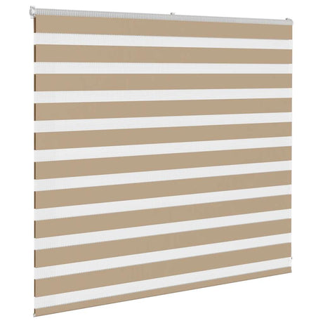 Vidaxl zebra blind 165x100 cm stofbreedte 160,9 cm polyester zandbruin