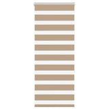 Vidaxl zebra blind zandbruin 65x150 cm stofbreedte 60,9 cm polyester