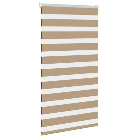 Vidaxl zebra blind 85x150 cm stofbreedte 80,9 cm polyester zandbruin