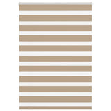 Vidaxl zebra blind 110x150 cm stofbreedte 105,9 cm polyester zandbruin