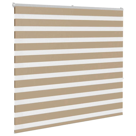 Vidaxl zebra blind 165x150 cm stofbreedte 160,9 cm polyester zandbruin