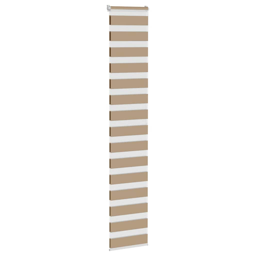 Vidaxl zebra cieco 40x200 cm Larghezza polvere 35,9 cm Polyester Sand Brown