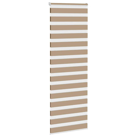Vidaxl zebra blind 75x200 cm stofbreedte 70,9 cm polyester zandbruin