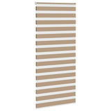 Vidaxl zebra blind 105x200 cm stofbreedte 100,9 cm polyester zandbruin