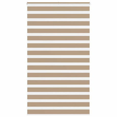 Vidaxl zebra blind 125x200 cm stofbreedte 120,9 cm polyester zandbruin