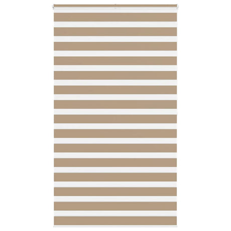 Vidaxl zebra blind 130x200 cm stofbreedte 125,9 cm polyester zandbruin