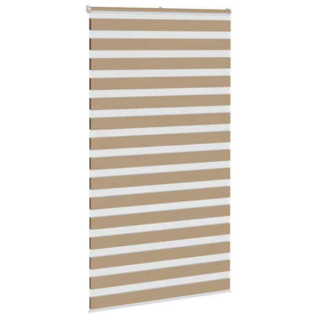 Vidaxl zebra blind 130x200 cm stofbreedte 125,9 cm polyester zandbruin