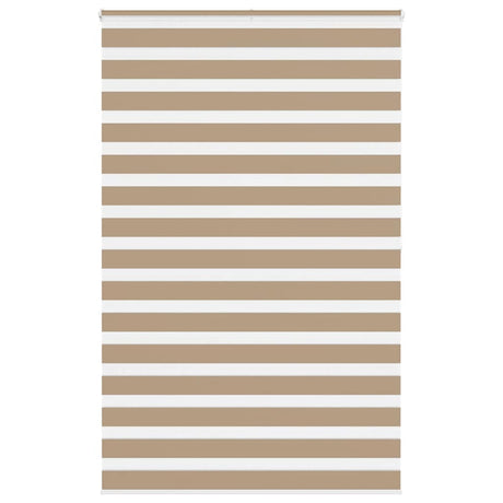 Vidaxl zebra blind 140x200 cm stofbreedte 135,9 cm polyester zandbruin