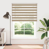 Vidaxl zebra blind 155x200 cm stofbreedte 150,9 cm polyester zandbruin
