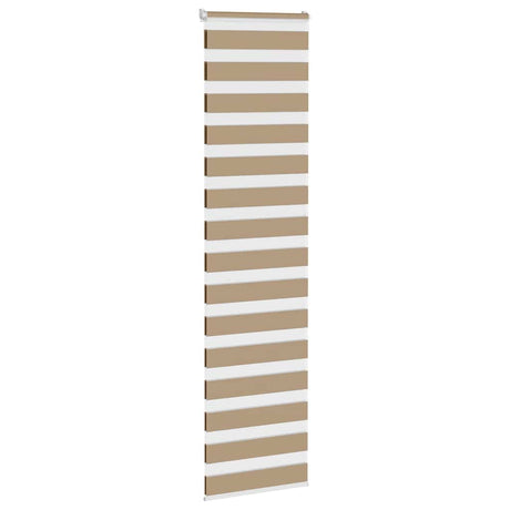 Vidaxl zebra blind 65x230 cm stofbreedte 60,9 cm polyester zandbruin