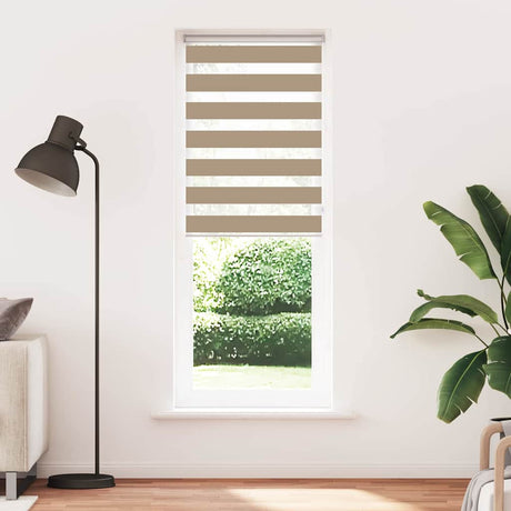 Vidaxl zebra blind 70x230 cm stofbreedte 65,9 cm polyester zandbruin