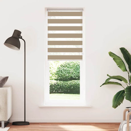 Vidaxl zebra blind 75x230 cm stofbreedte 70,9 cm polyester zandbruin