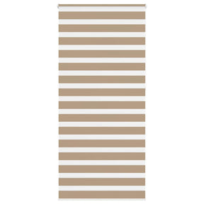 Vidaxl zebra blind 110x230 cm stofbreedte 105,9 cm polyester zandbruin