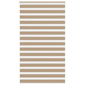 Vidaxl zebra blind 125x230 cm stofbreedte 120,9 cm polyester zandbruin