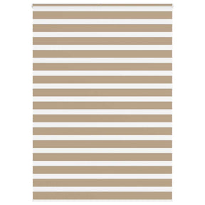 Vidaxl zebra blind 165x230 cm stofbreedte 160,9 cm polyester zandbruin