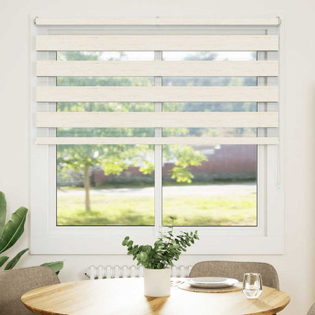 Vidaxl zebra rolgordijn 140x150 cm stofbreedte 135,9cm marmerbeige