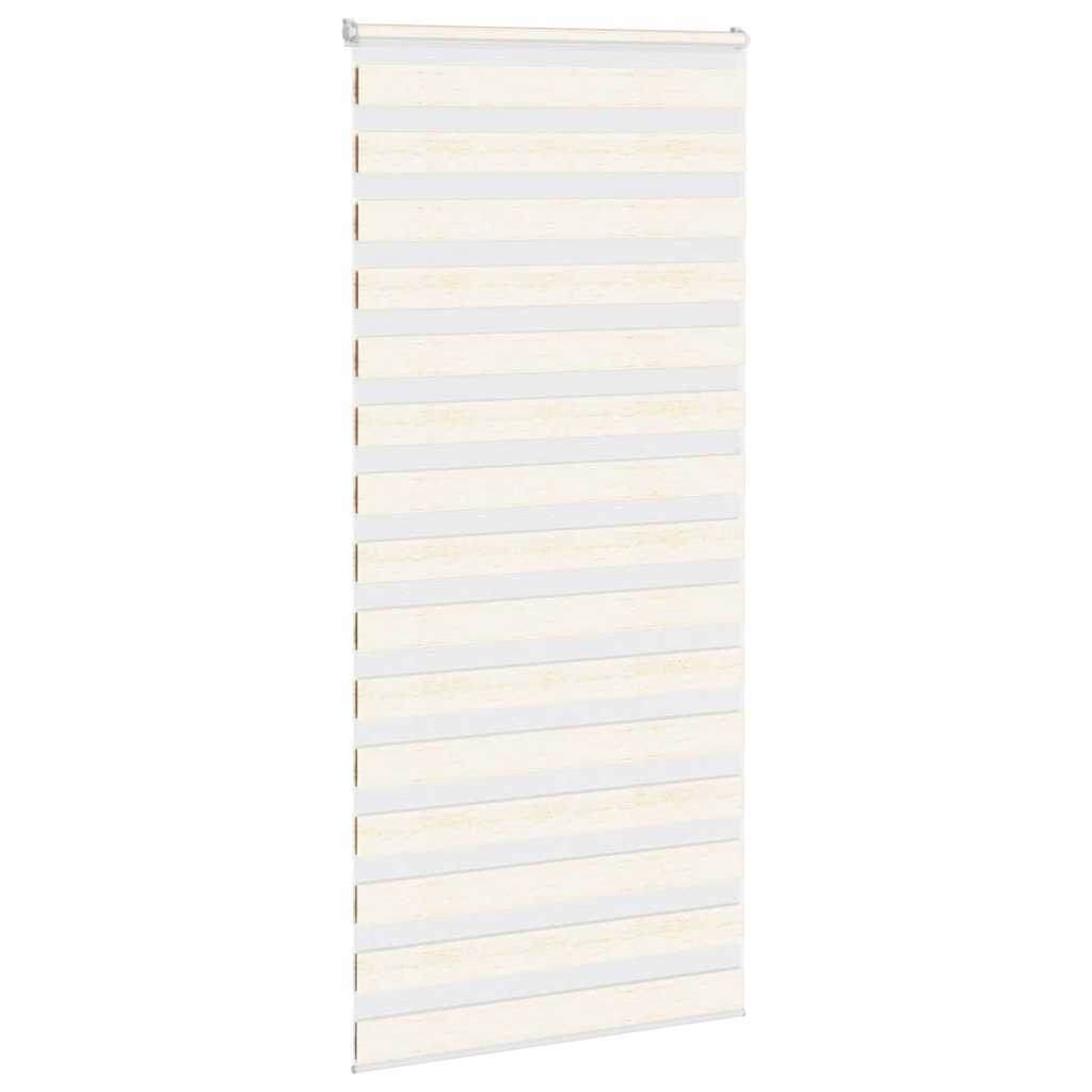 Vidaxl Zebra Roller Blind 115x200 cm ancho de polvo 110.9 cm marmerbeige