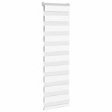 Vidaxl Zebra Roller Blind 45x100 cm støvbredde 40,9 cm polyester hvit