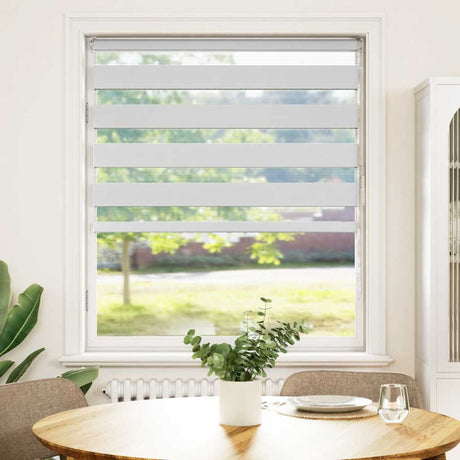 Vidaxl zebra blind 105x100 cm stofbreedte 100,9 cm polyester wit